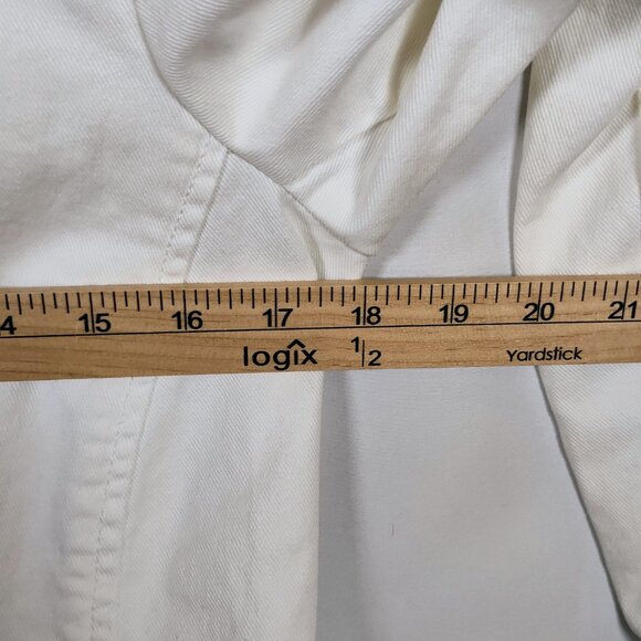 Sigrid Olson Women's Medium White Button-Down Blazer - Picture 12 of 12